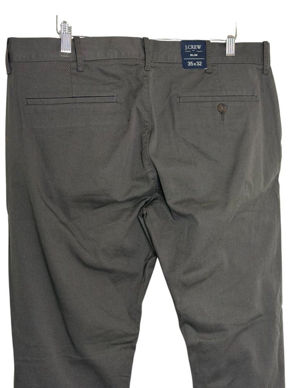 J Crew Factory Flex Slim Pants Chinos Mens Gray 35 x 32 NWT - Picture 4 of 8